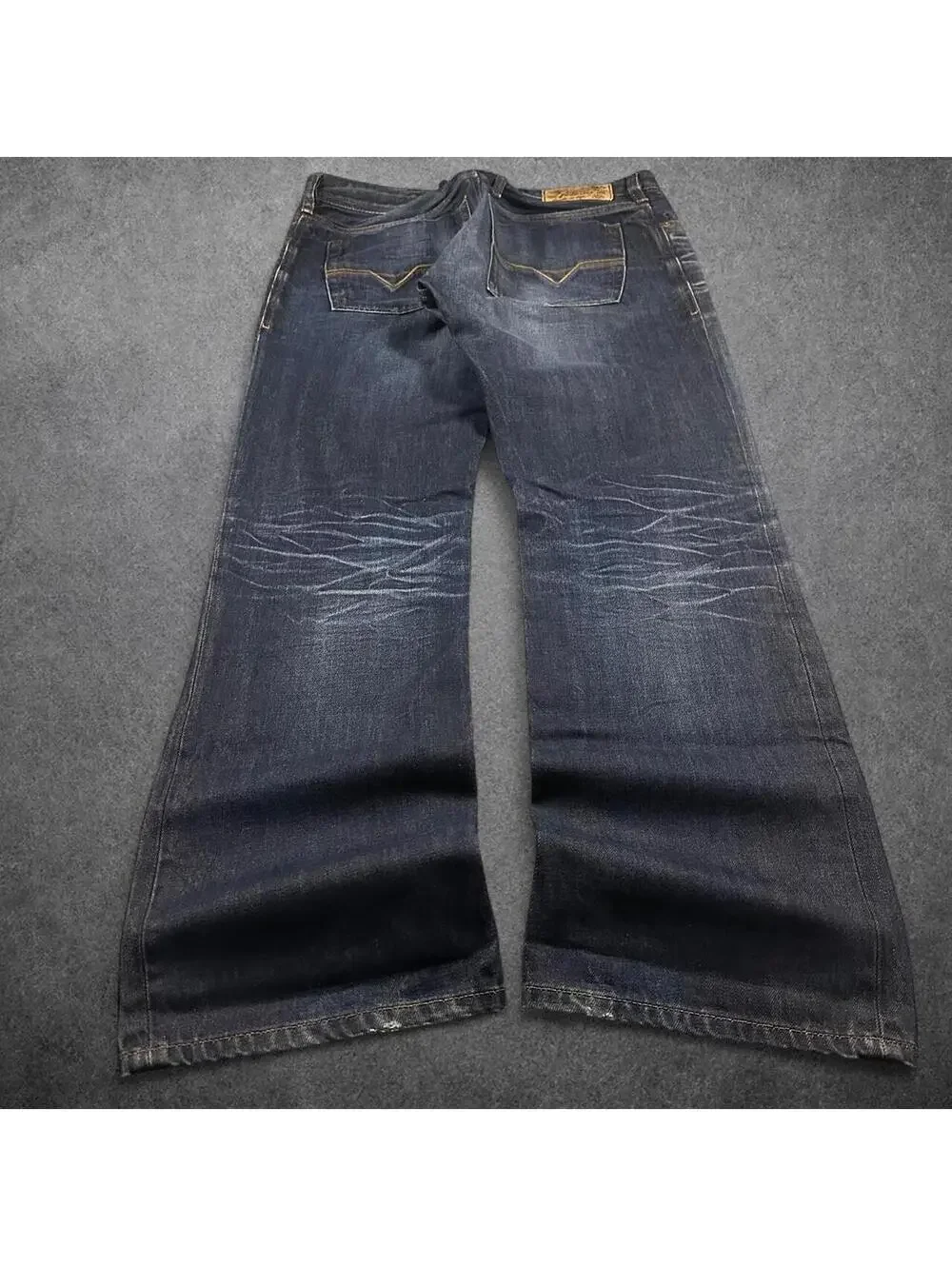 Y2K rockstar archive grunge diesel zatiny dark Wash bootcut jeans